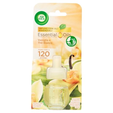 Air Wick Essential Oils Vaniglia e Thè Bianco Ricarica per Diffusore Elettrico 19 mL
